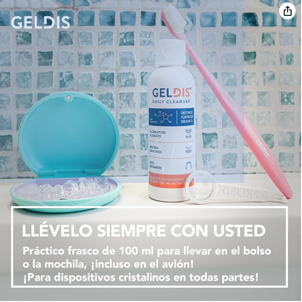 GELDIS Gel Limpiador Ferula - Gel Limpiador para la higiene diaria Aparatos de ortodoncia, Prótesis dentales