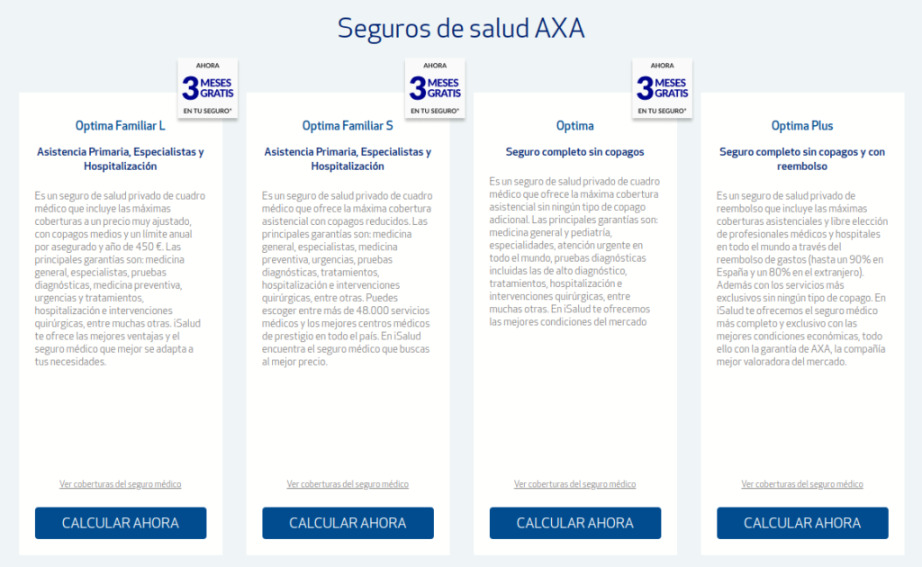 seguro de salud axa precios